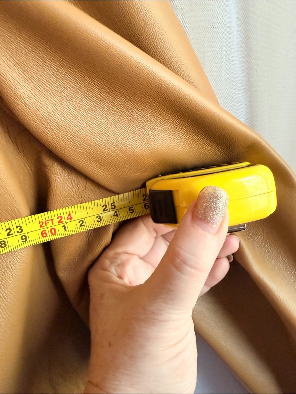 Women's Tan butter soft Leather Button-Front Jacket - Picture 7 of 8